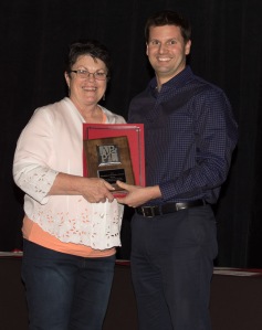 Shirley Torgerson with APPL Executive Director, Dan Puskar, at the 2014 APPL Awards.